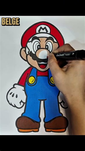 Mario in Full Color 🍄#supermario #mario #colorful #coloring #art #youtubeshorts