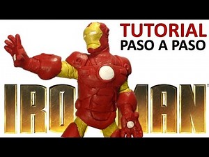 Como hacer a Iron man de plastilina de disney infinity / How to make Iron man with plasticine.