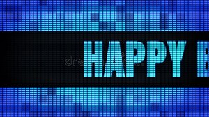 Happy Birthday Front Text Scrolling LED Wall Pannel Display Sign Board Stock Video - Video of beautiful, congratulations: 145720217