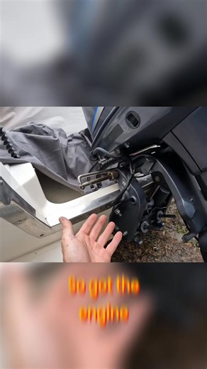 7.7K views · 50 reactions | Got the engine lowered by one hole, exactly as planned! This 90-horse outboard, weighing a couple hundred pounds, was manageable. Not sure this method would work on heavier engines, but for this, it was perfect. Now, time to hit the water! #OutboardEngine #DIYBoating #BoatLife #EngineRepair | Born Again Boating | Facebook