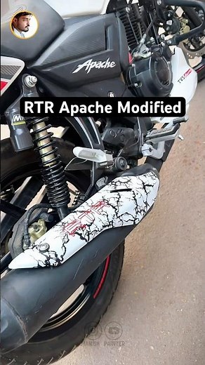 RTR Apache Modified..♦️♦️ #shorts #rtrapache #apachemodification #bikewrapping