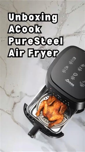Unboxing ACook PureSteel Stainless Steel Air Fryer #unclebuffalo #nocoating #chemicalfree