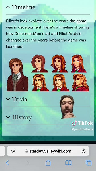 Exploring Old Stardew Valley Character Designs: Elliot