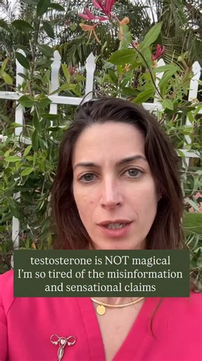 why are cis-women so willing to skip the critical thinking and pay $$$ to risk permanent side effects, irregular bleeding, and even abnormal cholesterol for the false promise of increased muscle mass, libido, energy, mental clarity? there is no data supporting any of these claims. but just using logic, people with PCOS have naturally elevated levels of testosterone , yet they’re not noted to have any of the sensational benefits wellness clinics claim. stay safe and think with a healthy dose of s