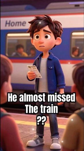How he almost missed the train😱??
