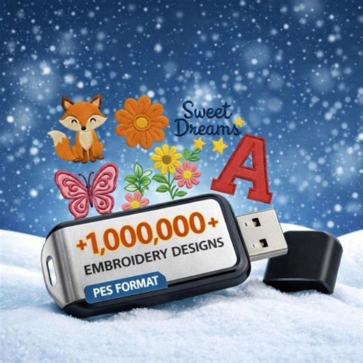 1,000,000+ Embroidery Designs Bundle PES – Instant Digital Download or USB Flash Drive, Commercial License Included - Etsy Canada