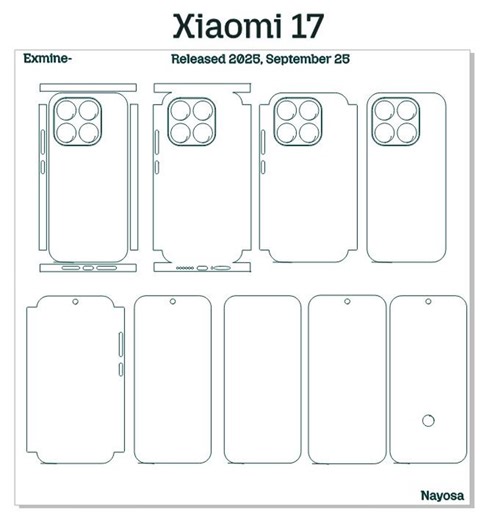 XIAOMI 17 Vector Cut Skin Case Template With Sim & Esim Cut Files SVG - Etsy Canada