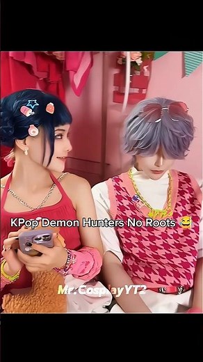 Kpdh x No Roots 😂 pt.2 #kpdh #kpop #kpopdemonhunters #cosplay #rumi #jinu