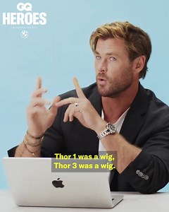 15 reactions | How real was Thor's hair? Chris Hemsworth shares Marvel's inside secrets. | British GQ | Facebook