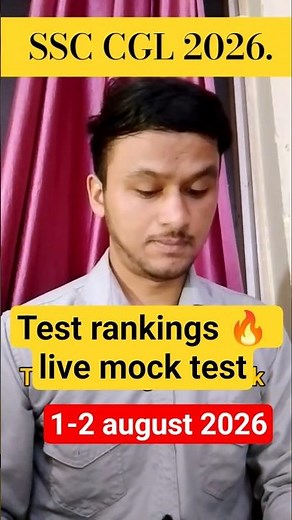 test rankings live mock 🔥 all India live mock 🔥SSC CGL 2026 ✅ #shorts #testranking