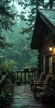 Cozy Cabin in the Rain 🌧️✨