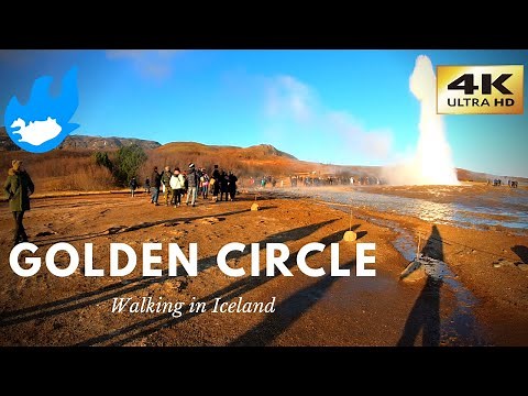 Iceland Walking Tour - Golden Circle [4K]