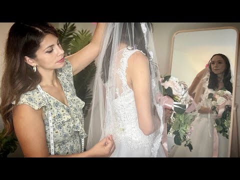 [ASMR] Seamstress Fixes Her Wedding Dress | Fitting & Adjustment | Body Measurements, Soft Spoken