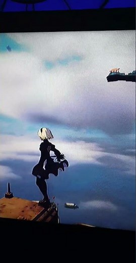 anime girl in strong wind