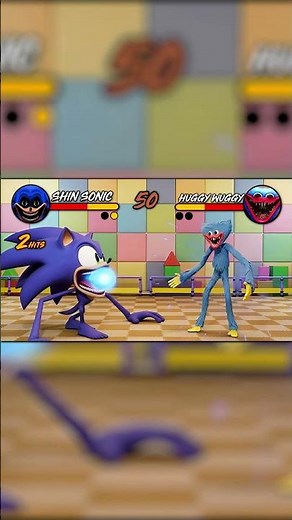 SHIN SONIC VS HUGGY WUGGY #animation #cartoon #shorts