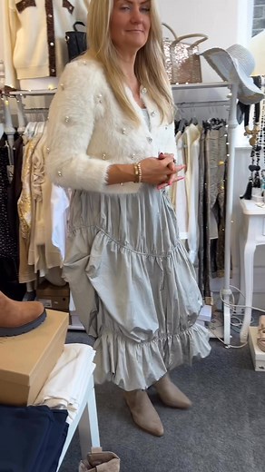 11K views · 46 reactions | The gorgeous taffeta skirt dress shown here in the silver 勺£44 fits uk 8 -14 x https://glad-rags-boutique.co.uk/products/taffeta-skirt-dress-silver?utm_source=copyToPasteBoard&utm_medium=product-links&utm_content=web | Glad Rags Boutique | Facebook