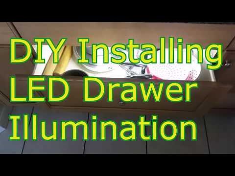 DIY Drawer LED lighting and illumination Instructional Video