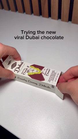 Original Natural Sweets Dubai Dark Chocolate Bar 3.20 oz, Rich Chocolate with Kunafa Crunch and Smooth Nut Filling, Individually Wrapped, Luxury Middle Eastern Candy, USA Made