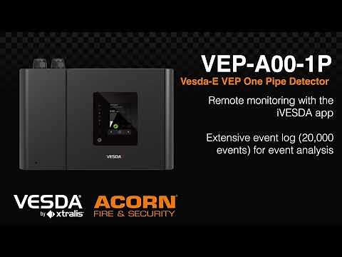 Vesda-E VEP-A00-1P Single Pipe Aspiration Smoke Detector with LEDs - Acorn Fire & Security