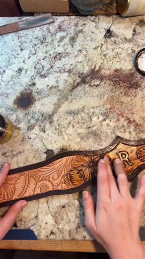 More antiquing 🫣 #westernfashion #tooledleather #leathercraft #leather #westernbride