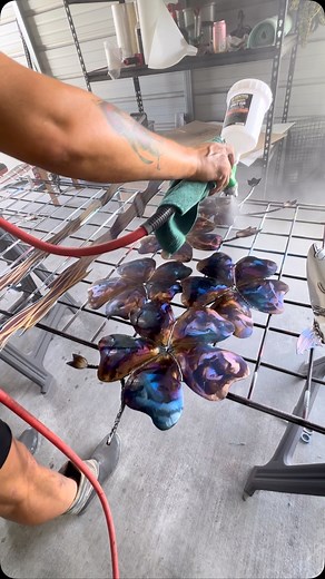 35 reactions | Heat treating is like watercolor painting with fire,...