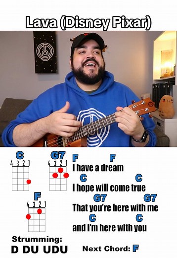 Replying to @rickysomborn 🎸🥔 Lava (someone to Lava) Disney Pixar Ukulele Play Along full video #ukuleletutorial #ukuleletiktok #disneypixar #someonetolava