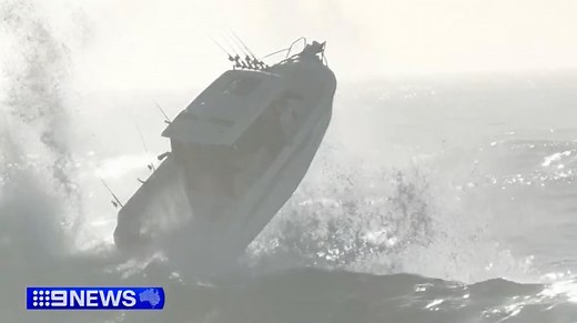 There have been terrifying scenes on the Seaway today, with a wild swell slamming the Gold Coast and leaving boaties seconds from disaster. #9News | 9 News Gold Coast