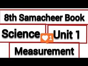 8th standard | samacheer book | science | unit 1 | measurement