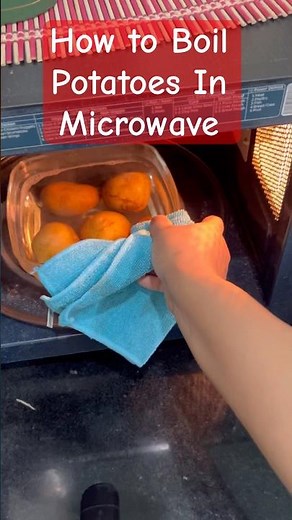 How to Boil Potatoes in Microwave 🥔 Save Gas Easy Hack #shorts #microwavecooking #kitchenhack