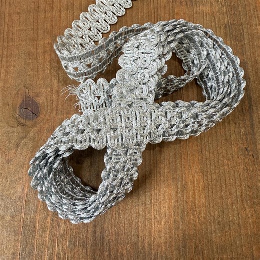 Vintage French Metal Thread in Silver by the Yard - Etsy