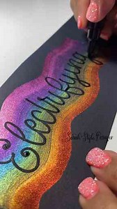 Electrifying watercolor calligraphy with Amber like you’ve never seen