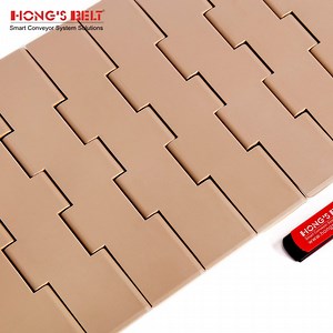 [Hot Item] Hongsbelt HS-821-K750 Straight Running Plastic Chain Bottle Processing Plastic Slat Top Chain for Chain Conveyor System