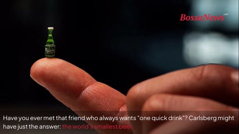 World’s smallest beer bottle is no bigger than a grain of rice and holds just one drop of lager