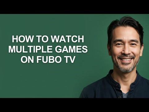 How To Watch Multiple Games On Fubo Tv - KevinHowTo
