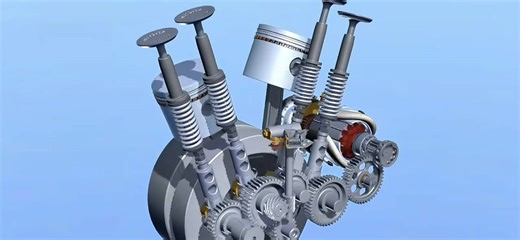 哈雷Flat Head发动机内部结构