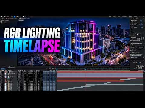 RGB Architectural Lighting Animation | Photoshop to After Effects Timelapse