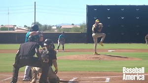 2.2K views | “It’s still the same game. You’ve just got to go out there and compete.” Facing pro hitters for the first time, Padres pitcher Kruz Schoolcraft is sticking to what works. Watch all 15 pitches from his Bridge League debut ⤵️ Read more on Schoolcraft and other Bridge League buzz: https://buff.ly/uakft2j | Baseball America | Facebook