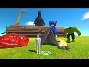 Camping To Avoid The Invasion Of Heisei Godzilla - Animal Revolt Battle Simulator