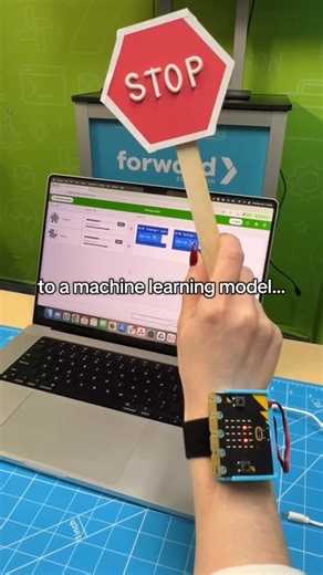 Forward Education on Instagram: "From data samples, to a machine learning model, to a functioning robotic prototype. All with micro:bit, CreateAI and MakeCode! #microbit #makecode #computerscience #teachAI"