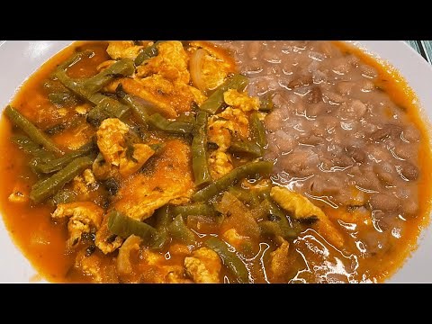 Almuerzo Ranchero De Nopalitos Con Huevo En Una Rica Salsa La Cocina De Sol.