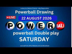 Powerball drawing live Results 22 Aug 2026 | powerball drawing live today