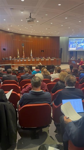 Standing room only at City of Naperville, Illinois, Government City Hall tonight for Planning and Zoning Commission public comment. Approaching 2 hours, no end in sight, and 100% of the comments so far are in opposition to building a massive data center within walking distance of quiet residential neighborhoods, three playgrounds, prairie path, forest preserve, walking trails, etc. #TheTribeHasSpoken❌ | Rich Janor
