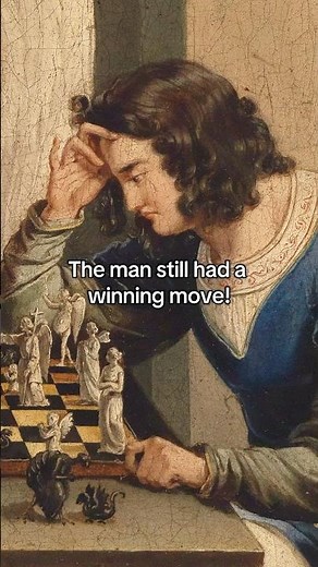 Checkmate by Friedrich Moritz August Retzsch #history #art