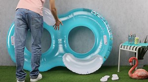 Watch H2OGO! Double Ring Inflatable Pool Float on Amazon Live