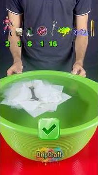 Tissue Challenge ASMR | Oddly Satisfying Water & Object Experiment | Relaxing Visuals