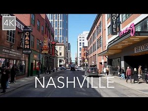 Music City Driving Tour 4K - Nashville Tennessee Downtown City Drive - Southern Boomtown