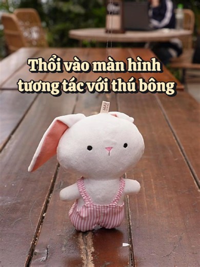 Hãy thổi vào màn hình để thấy điều bất ngờ từ Thỏ hồng nha ^^ #tiemtaphoanhamay #handmade #gaubong #bupbe #interactivegame #dolls #thubong #gift #diy #sew