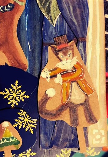 I realised only now that I never posted about this mini theatre I made. #fyp #whimsy #watercolorart #viral #circus