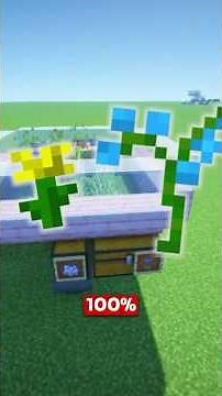 Simple and easy automatic flower farm. #minecraft