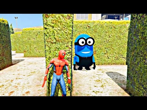 GTA 5 Spiderman Vs Colourful Minions Ragdolls Ep 130